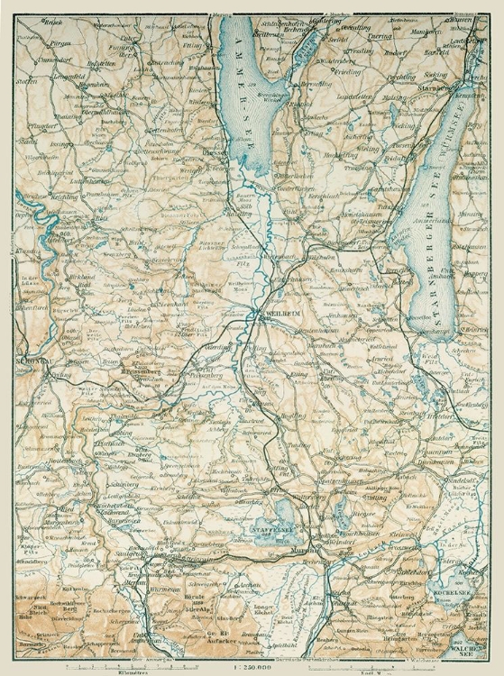 Picture of SOUTH GERMANY - BAEDEKER 1914