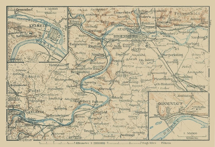 Picture of DONAUSTAUF GERMANY - BAEDEKER 1914