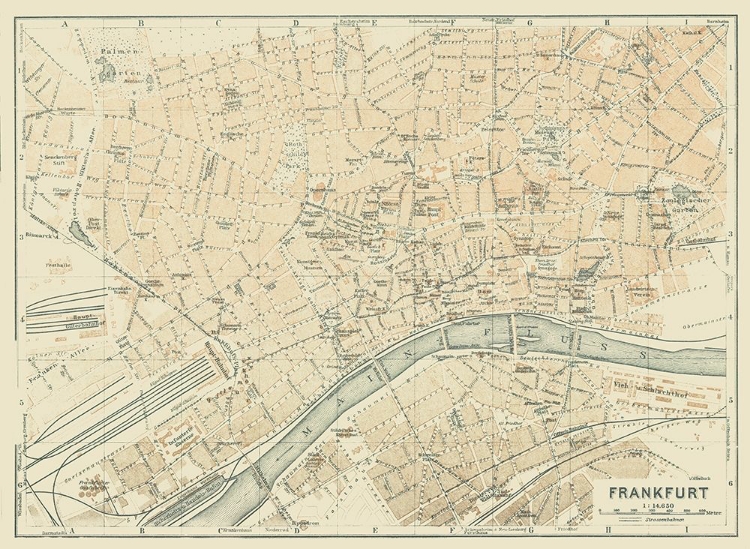 Picture of FRANKFURT GERMANY - BAEDEKER 1914