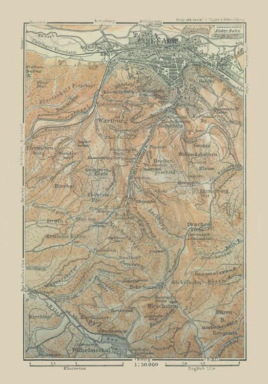 Picture of CENTRAL GERMANY - BAEDEKER 1914