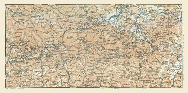 Picture of ISERGEBIRGE RIESENGEBIRGE GERMANY - BAEDEKER 1914