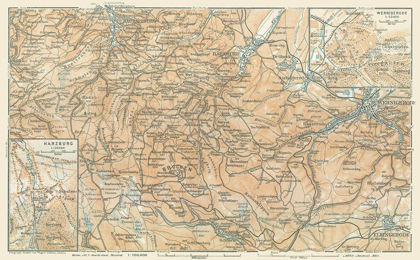 Picture of HARZBURG WERNIGERODE GERMANY - BAEDEKER 1914