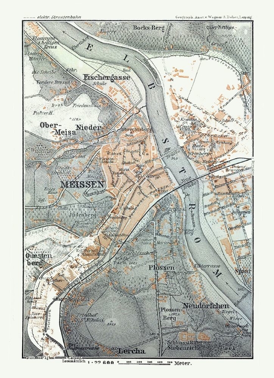 Picture of FREE STATE OF SAXONY GERMANY - BAEDEKER 1914