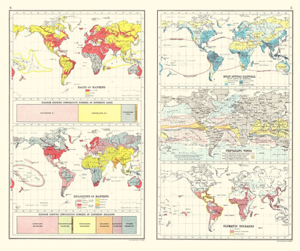 Picture of GLOBAL RACE RELIGION RAINFALL WINDS DISEASE