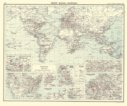 Picture of GLOBAL IRON MINING COUNTRIES - BARTHOLOMEW 1907