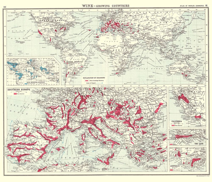 Picture of GLOBAL WINE GROWING COUNTRIES - BARTHOLOMEW 1907