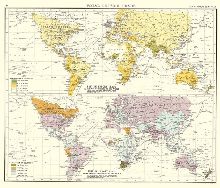 Picture of GLOBAL BRITISH IMPORT TRADE - BARTHOLOMEW 1907