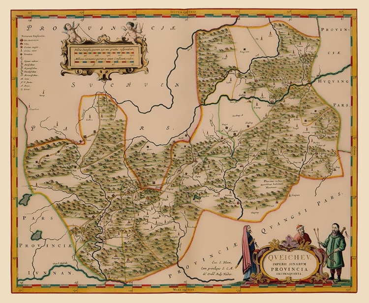 Picture of GUIZHOU PROVINCE CHINA - BLAEU 1655