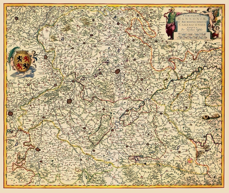 Picture of BENELUX HAINAUT PROVINCE BELGIUM - VISSCHER 1681