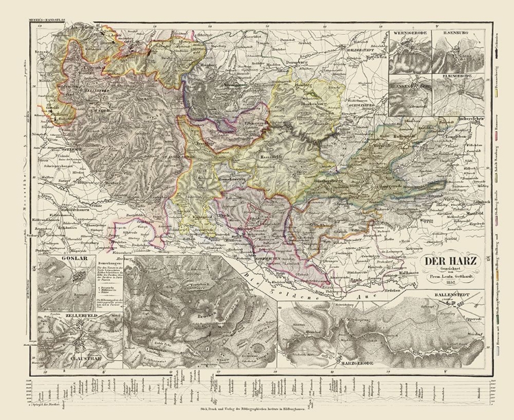 Picture of HARZ MOUNTAINS GERMANY - GOTTHARD 1852