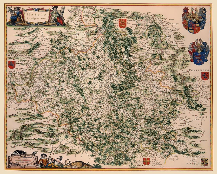 Picture of HESSE KASSEL REGION GERMANY - BLAEU 1662