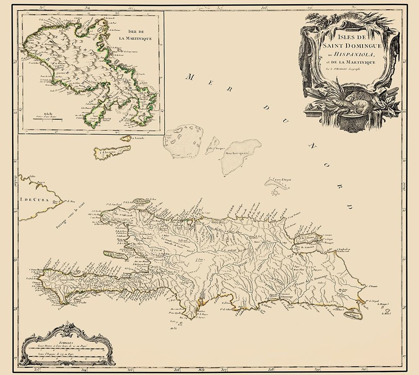 Picture of CARIBBEAN HISPANIOLA MARTINIQUE - BOUDET 1750