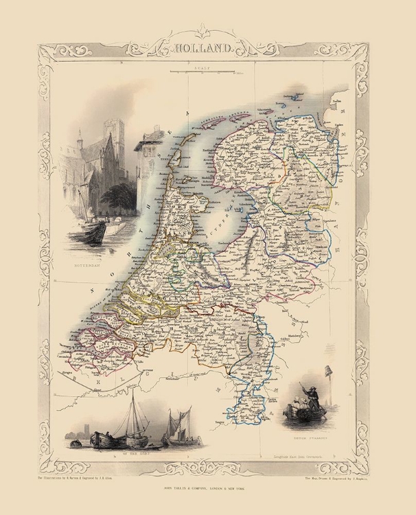 Picture of HOLLAND NETHERLANDS - TALLIS 1851