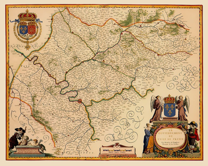 Picture of ILE DE FRANCE REGION FRANCE - BLAEU 1635