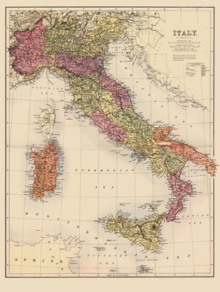 Picture of ITALY - BARTHOLOMEW 1890