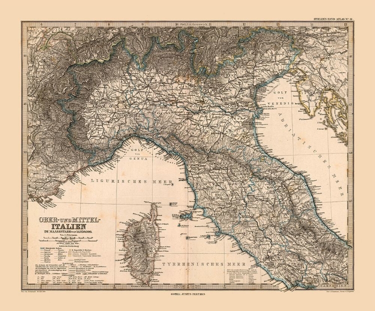 Picture of NORTHERN ITALY- STIELER 1885