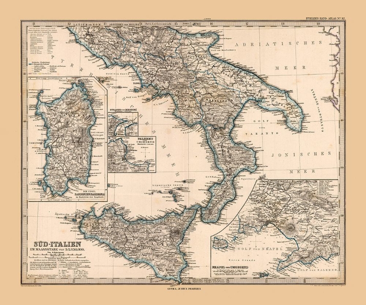 Picture of SOUTHERN ITALY - STIELER 1885