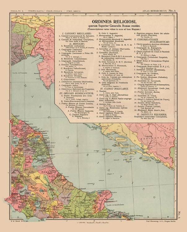 Picture of RELIGIOUS ORDERS ITALY - STREIT 1913