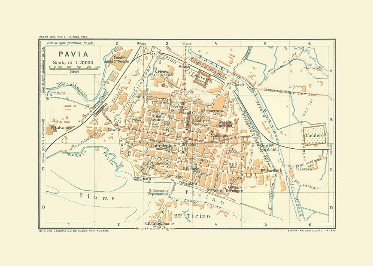 Picture of PAVIA ITALY - BERTARELLI 1914