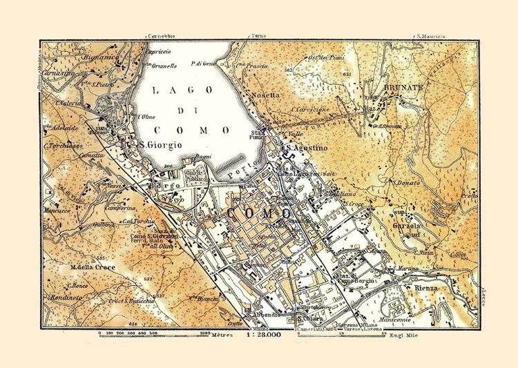 Picture of PROVINCE OF COMO ITALY - BERTARELLI 1914