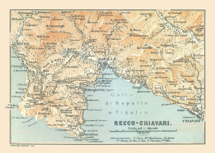 Picture of RECCO CHIAVARI ITALY - BERTARELLI 1914