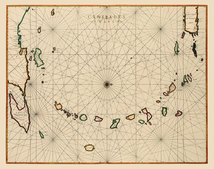 Picture of CARIBBEAN LESSER ANTILLES - BLAEU 1662