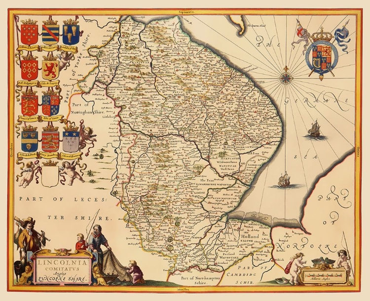 Picture of LINCOLNSHIRE COUNTY ENGLAND - JANSSON 1646