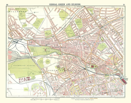 Picture of KENSAL GREEN KILBURN LONDON UK - BARTHOLOMEW 1921