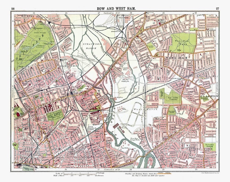 Picture of BOW WEST HAM LONDON UK - BARTHOLOMEW 1921