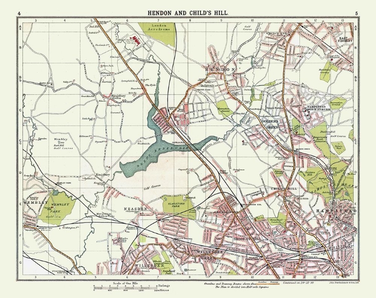 Picture of HENDON CHILDS HILL LONDON UK - BARTHOLOMEW 1921