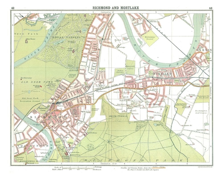 Picture of RICHMOND MORTLAKE LONDON UK - BARTHOLOMEW 1921