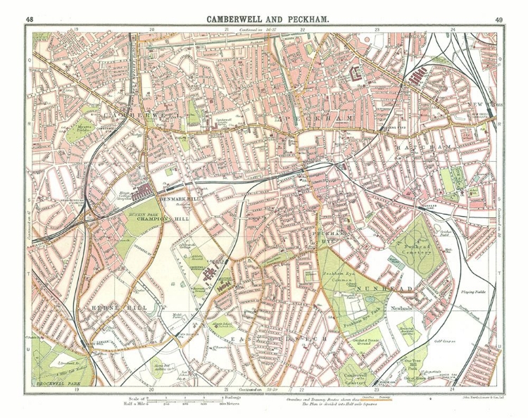 Picture of CAMBERWELL PECKHAM LONDON UK - BARTHOLOMEW 1921