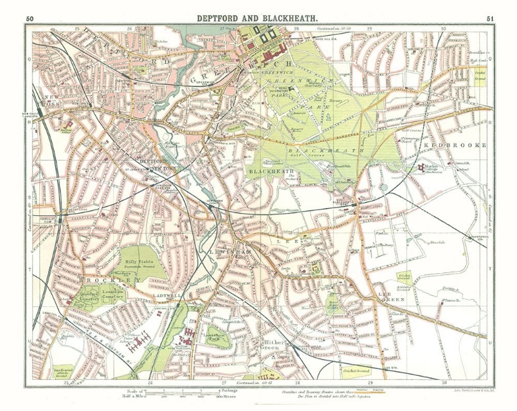 Picture of DEPTFORD BLACKHEATH LONDON UK - BARTHOLOMEW 1921