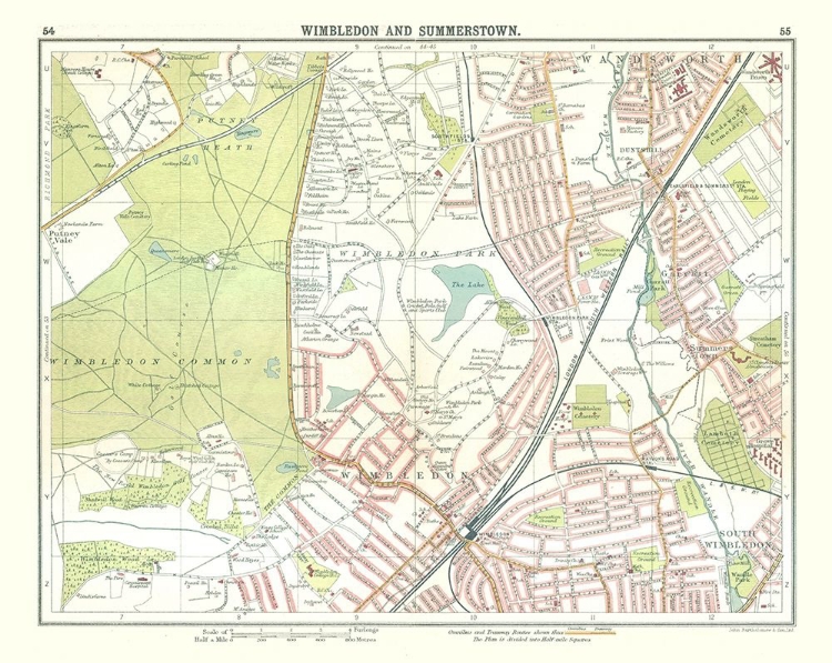 Picture of WIMBLEDON SUMMERSTOWN LONDON UK - BARTHOLOMEW 1921