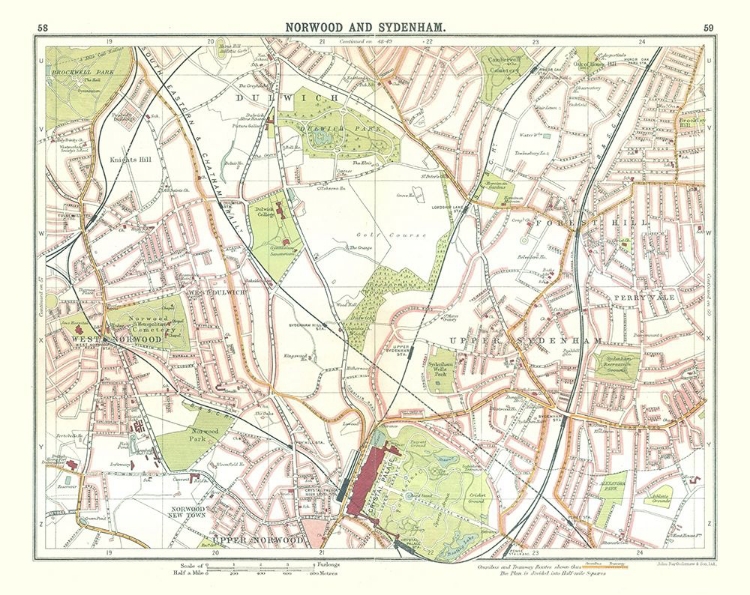 Picture of NORWOOD SYDENHAM LONDON UK  - BARTHOLOMEW 1921