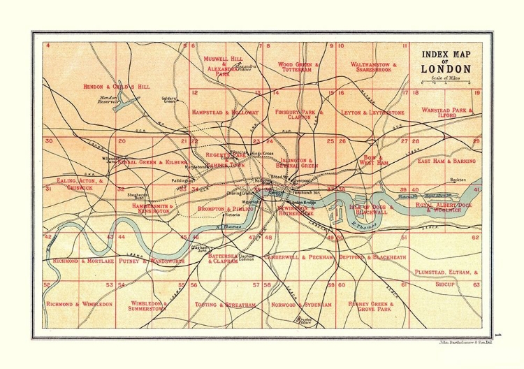 Picture of INDEX LONDON UK - BARTHOLOMEW 1921