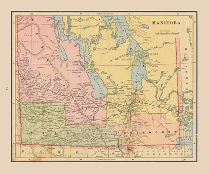 Picture of MANITOBA PROVINCE CANADA - CRAM 1888