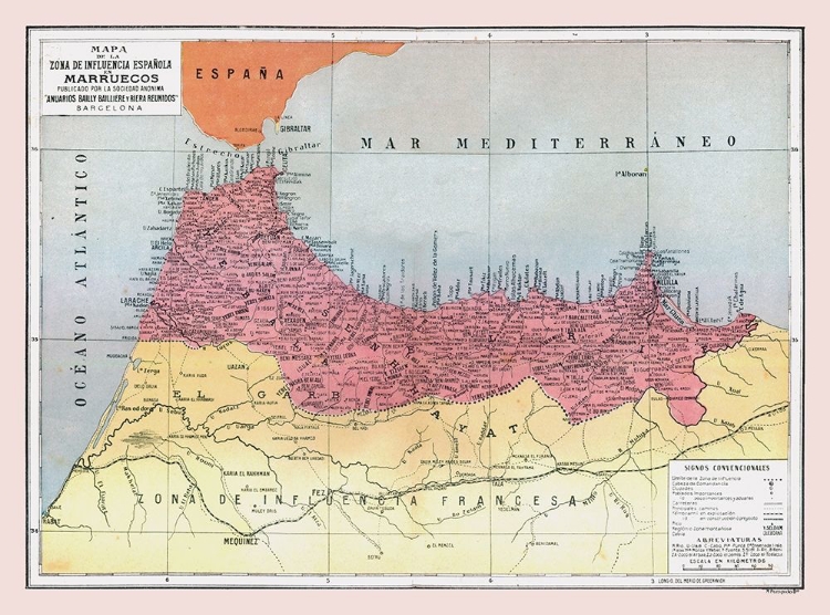 Picture of AFRICA SPANISH INFLUENCE IN MOROCCO - POMPIDO 1913