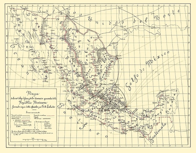 Picture of TELEGRAPHS MEXICO - LABADIE 1884