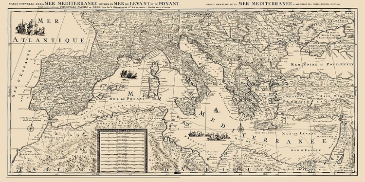 Picture of MEDITERRANEAN SEA REGION - SANSON 1680