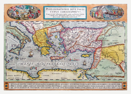 Picture of JOURNEYS OF PAUL MIDDLE EAST - ORTELIUS 1570