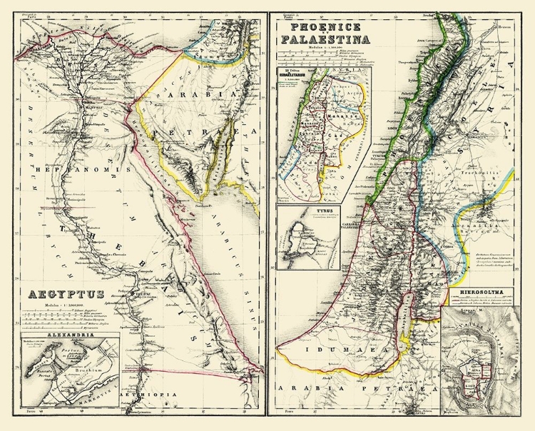 Picture of MIDDLE EAST EGYPT PALESTINA - KIEPERT 1903