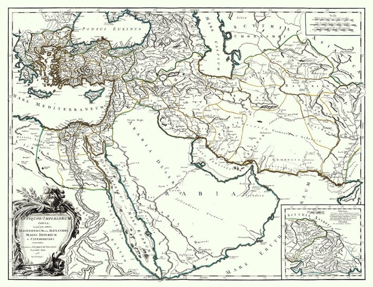 Picture of MIDDLE EAST ALEXANDER THE GREAT - VAUGONDY 1757