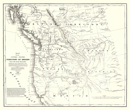 Picture of OREGON TERRITORY UNITED STATES - STANSBURY 1838