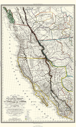 Picture of NORTH AMERICA WESTERN TERRITORIES - HOEN 1844