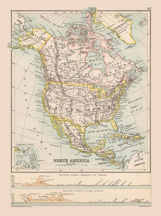 Picture of NORTH AMERICA UNITED STATES MEXICO CANADA