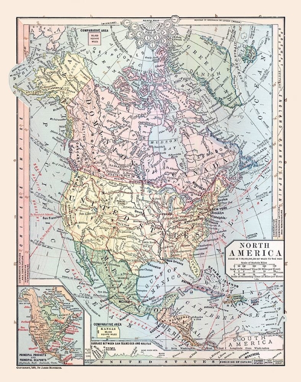 Picture of NORTH AMERICA UNITED STATES MEXICO CANADA