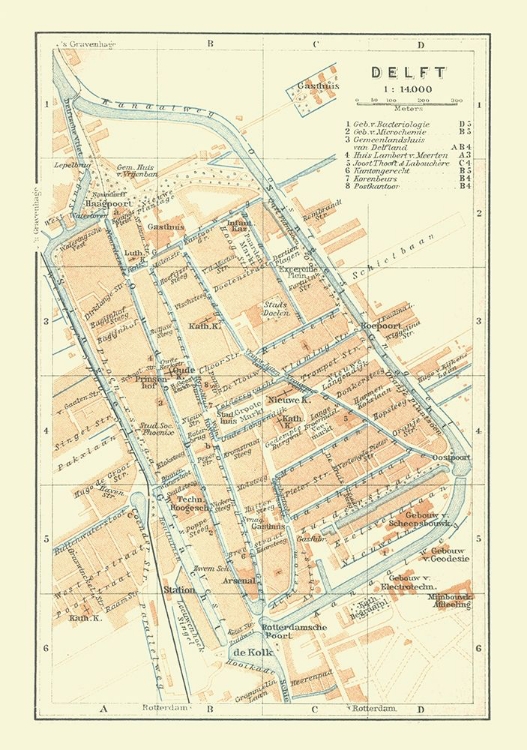 Picture of EUROPE DELFT NETHERLANDS - BAEDEKER 1910