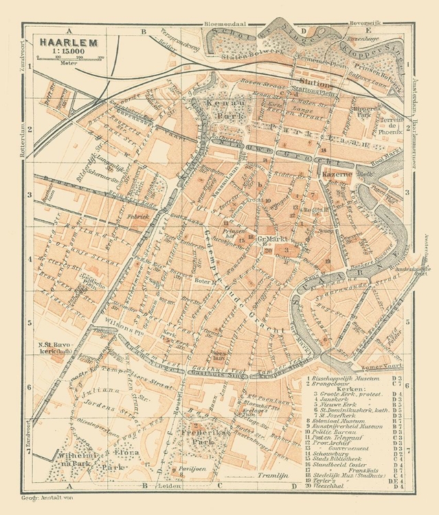 Picture of EUROPE HAARLEM NETHERLANDS - BAEDEKER 1910