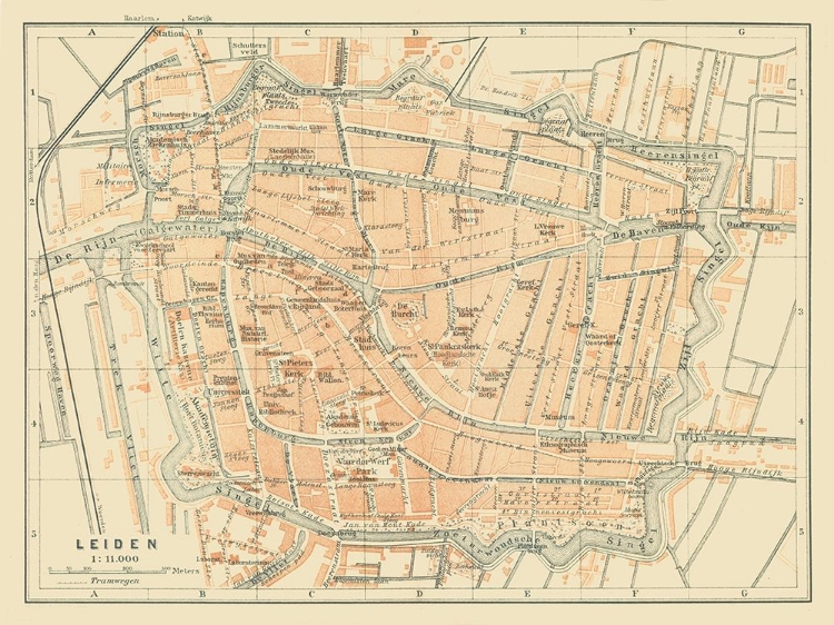 Picture of EUROPE LEIDEN NETHERLANDS - BAEDEKER 1910